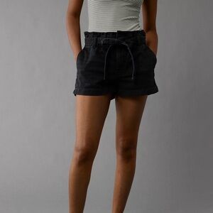 Black High-Waisted Shorts American Eagle